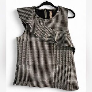 Dolan Black and White Asymmetrical Top